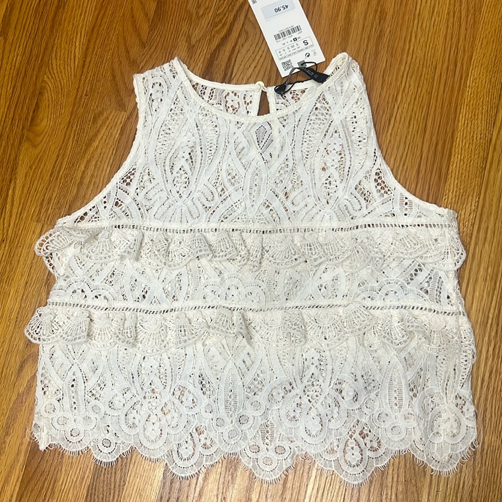 NWT Zara crochet top